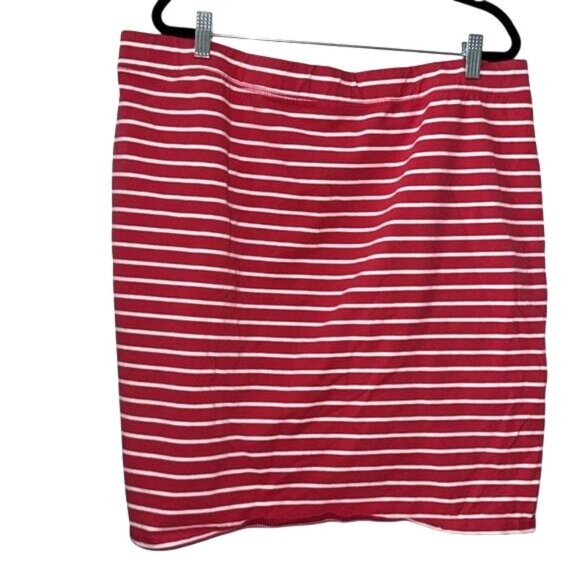 Old Navy Red & White Striped Skirt XL - Picture 2 of 5